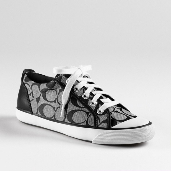 black and white coach shoes